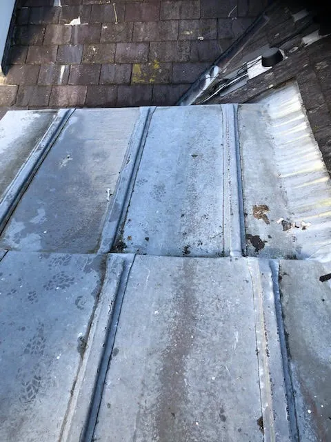 An old lead flat roof and it being replaced — photo 5