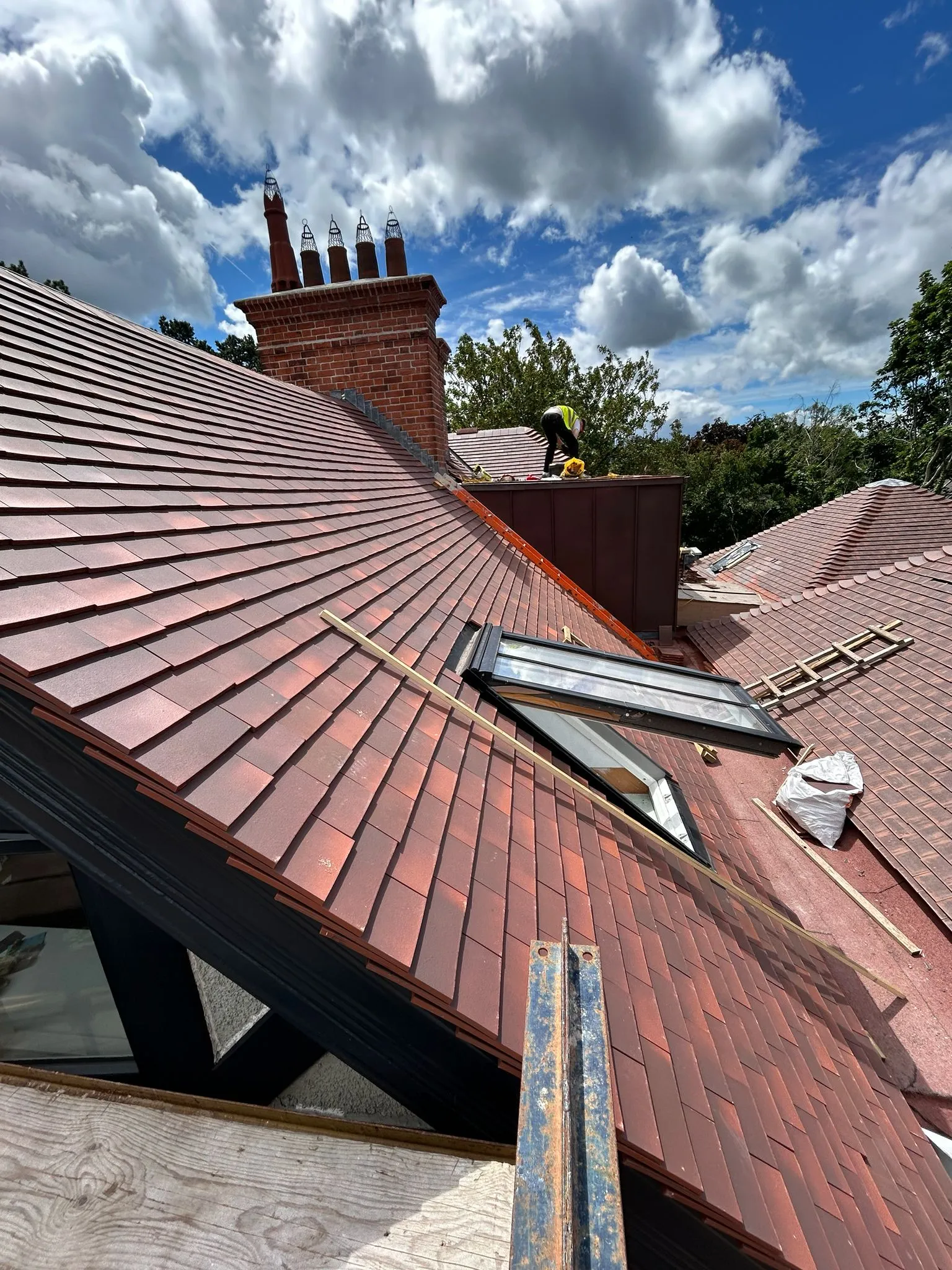 Tiled roof completed by Irish Slating and Tiling